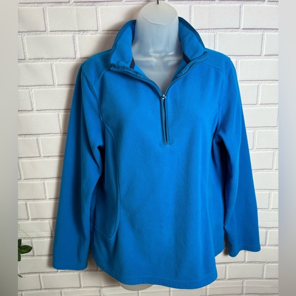 Lands' End Women's Blue Quarter Zip Fleece Pullover
Size M - Picture 3 of 10